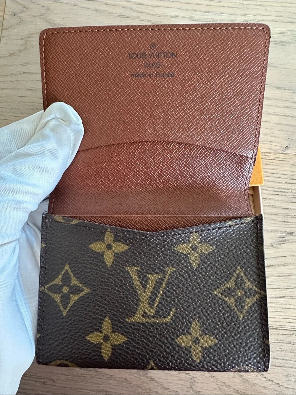 Louis Vuitton Monogram Enveloppe Carte de Visite Card Holder Unisex Full Set